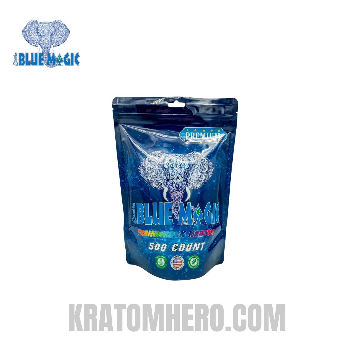 Blue Magic Kratom Capsules Trainwreck - 500Ct Blue Magic Kratom Capsules Trainwreck - 500Ct