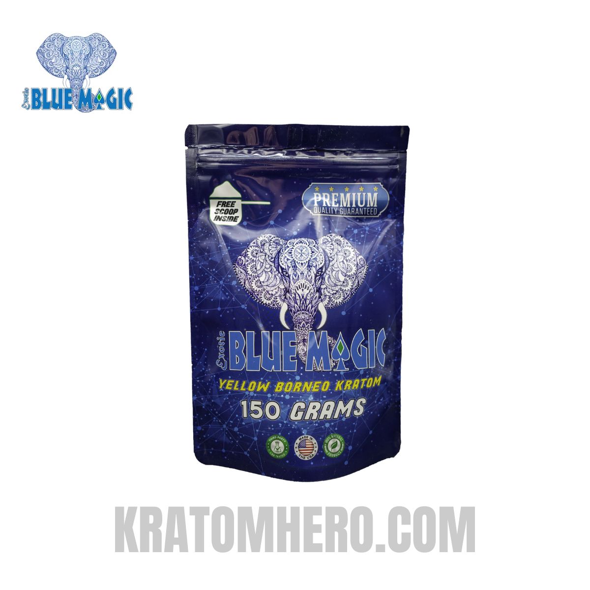 Blue Magic Kratom Powder Yellow Borneo Kratom - 150g Blue Magic Kratom Powder Yellow Borneo Kratom - 150g