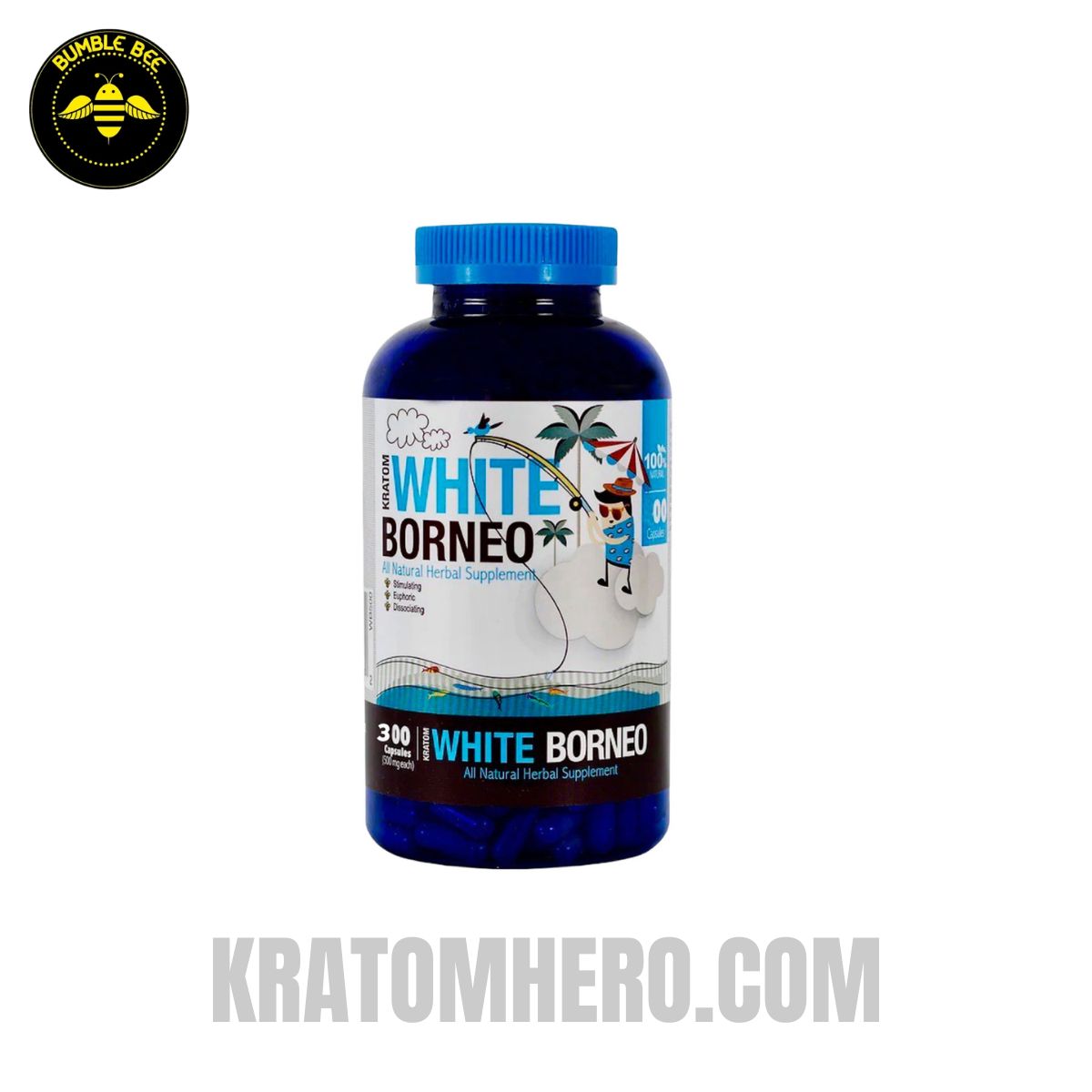 Bumble Bee Kratom Capsules White Borneo - 300 Capsules Bumble Bee Kratom Capsules White Borneo - 300 Capsules