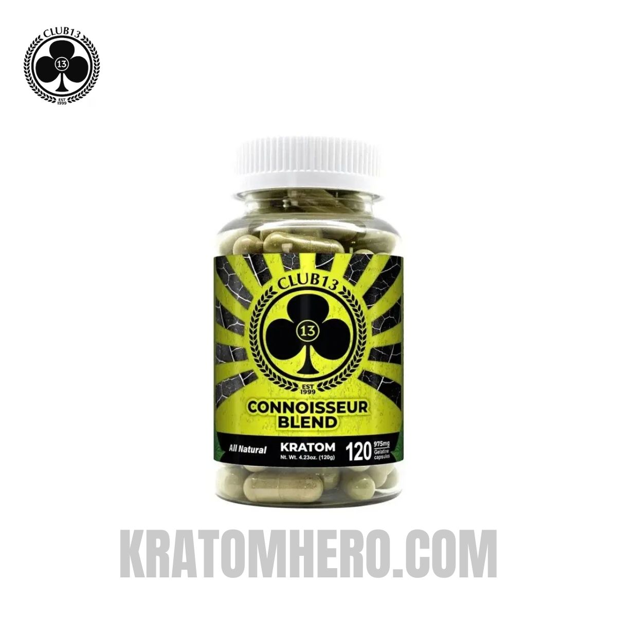 Club 13 Connoisseur Blend Kratom Capsules - 120 Capsules Club 13 Connoisseur Blend Kratom Capsules - 120 Capsules