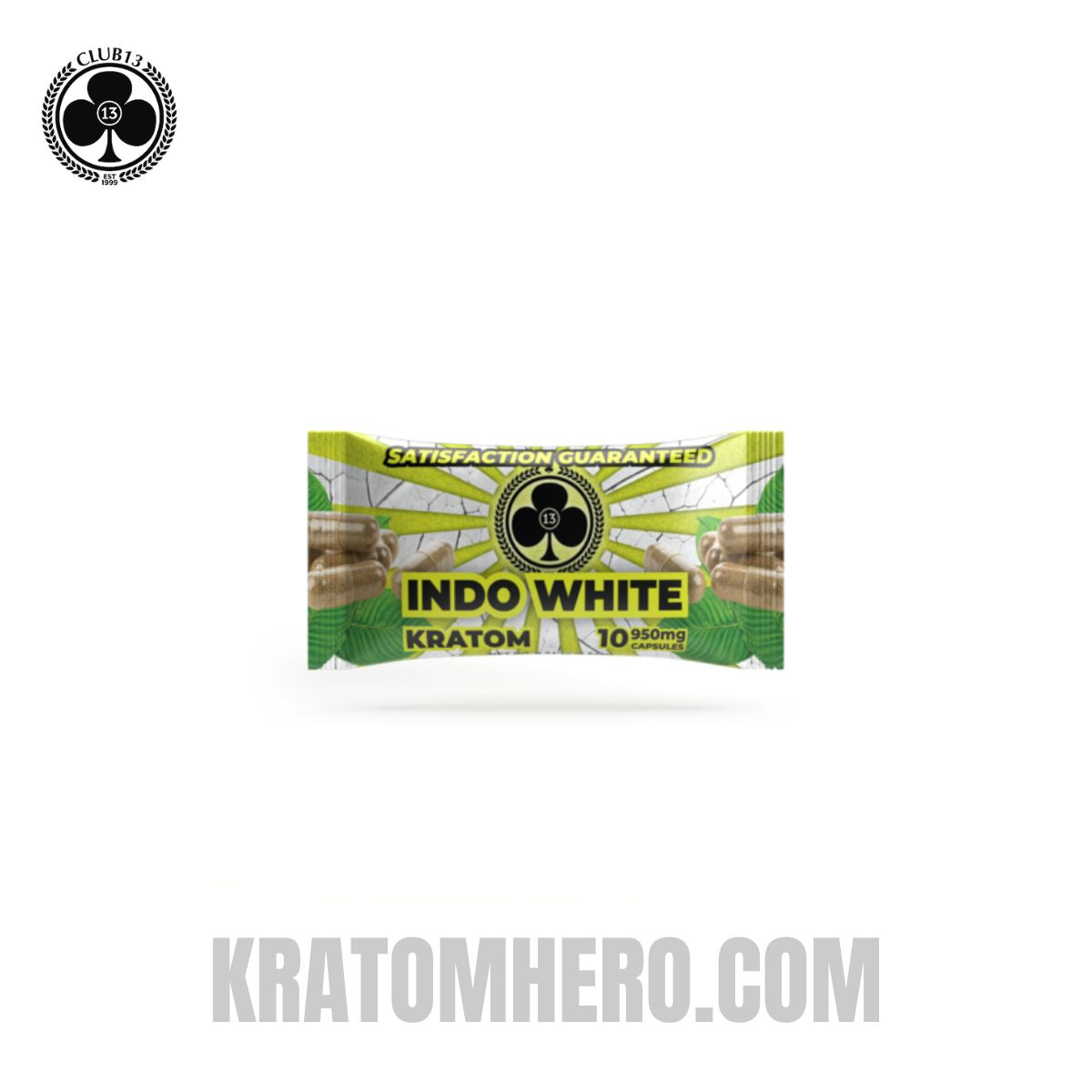 Club 13 Indo White Kratom Capsules - 10 Capsules Club 13 Indo White Kratom Capsules - 10 Capsules