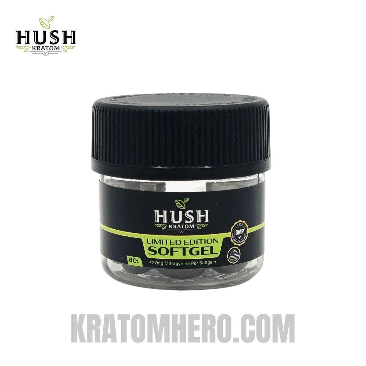 Hush Kratom Xl Soft Gel Capsules 8 Count Hush Kratom Xl Soft Gel Capsules 8 Count