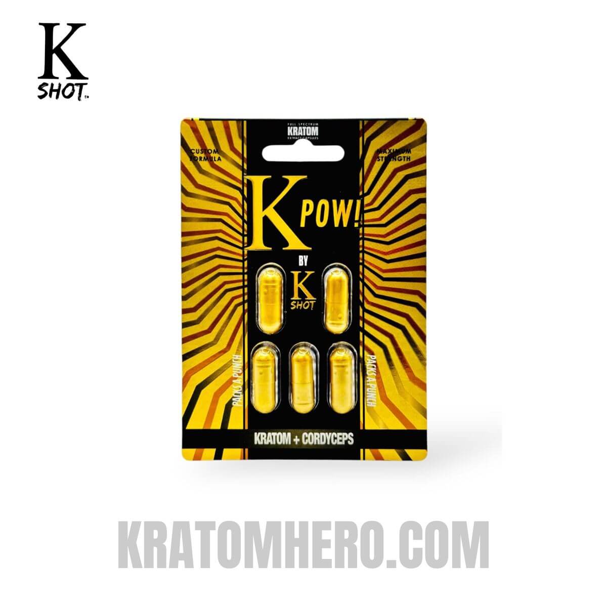 K-Shot K Pow Kratom Cordyceps Capsules - 5CT K-Shot K Pow Kratom Cordyceps Capsules - 5CT