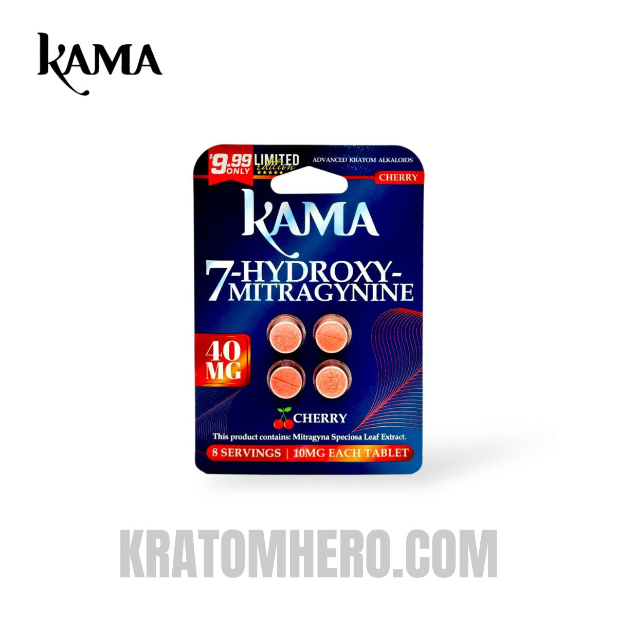 Kama Kratom 7-OH Chewable Tablets Cherry 10mg Kama Kratom 7-OH Chewable Tablets Cherry 10mg