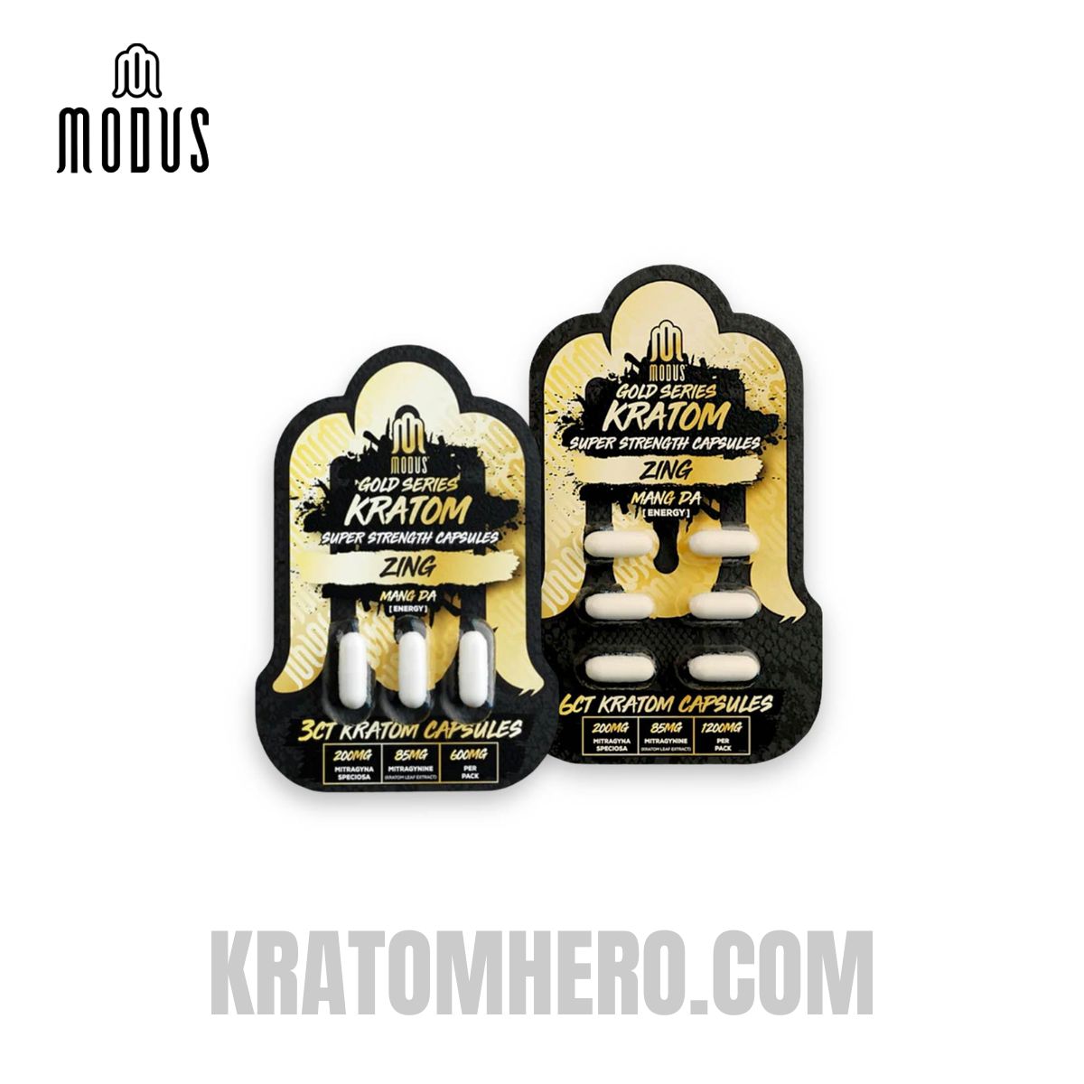 Modus Kratom Capsules Gold Series Super Strength Zing Maeng Da Energy Modus Kratom Capsules Gold Series Super Strength Zing Maeng Da Energy