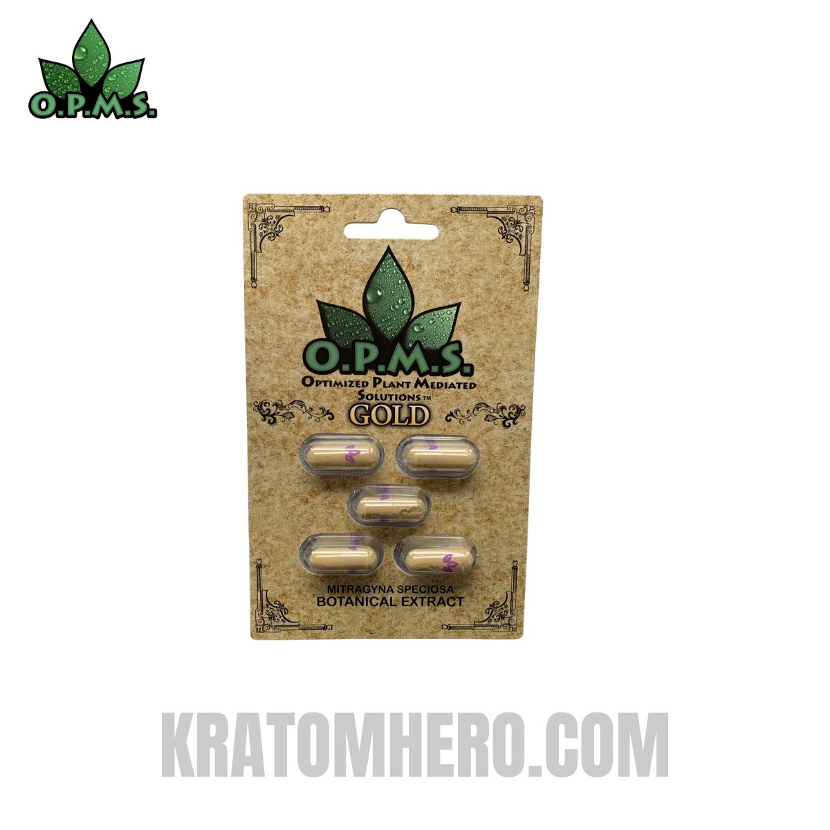 OPMS Gold Kratom Capsules - 5ct OPMS Gold Kratom Capsules - 5ct