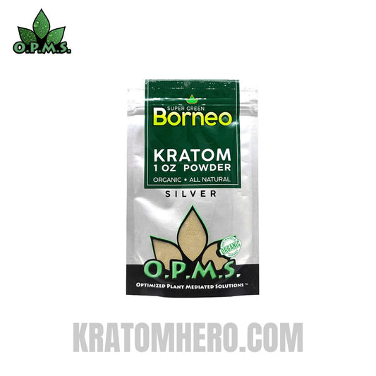 OPMS Super Green Borneo Kratom Powder - 1 OZ OPMS Super Green Borneo Kratom Powder - 1 OZ