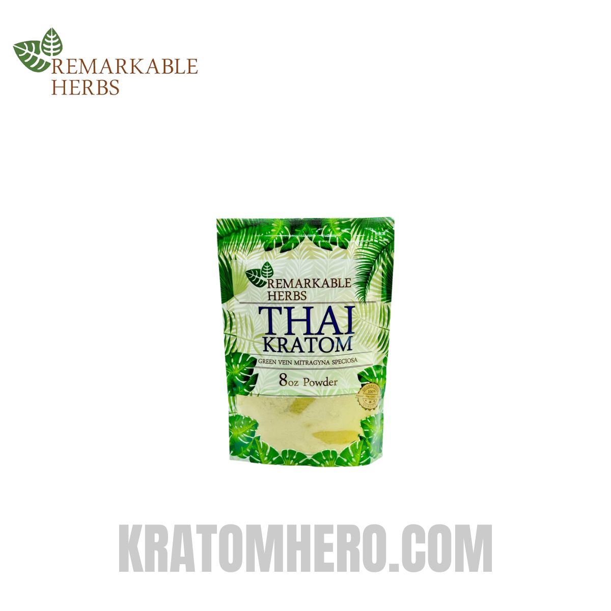 Remarkable Herbs Green Thai Kratom Powder - 8oz Remarkable Herbs Green Thai Kratom Powder - 8oz
