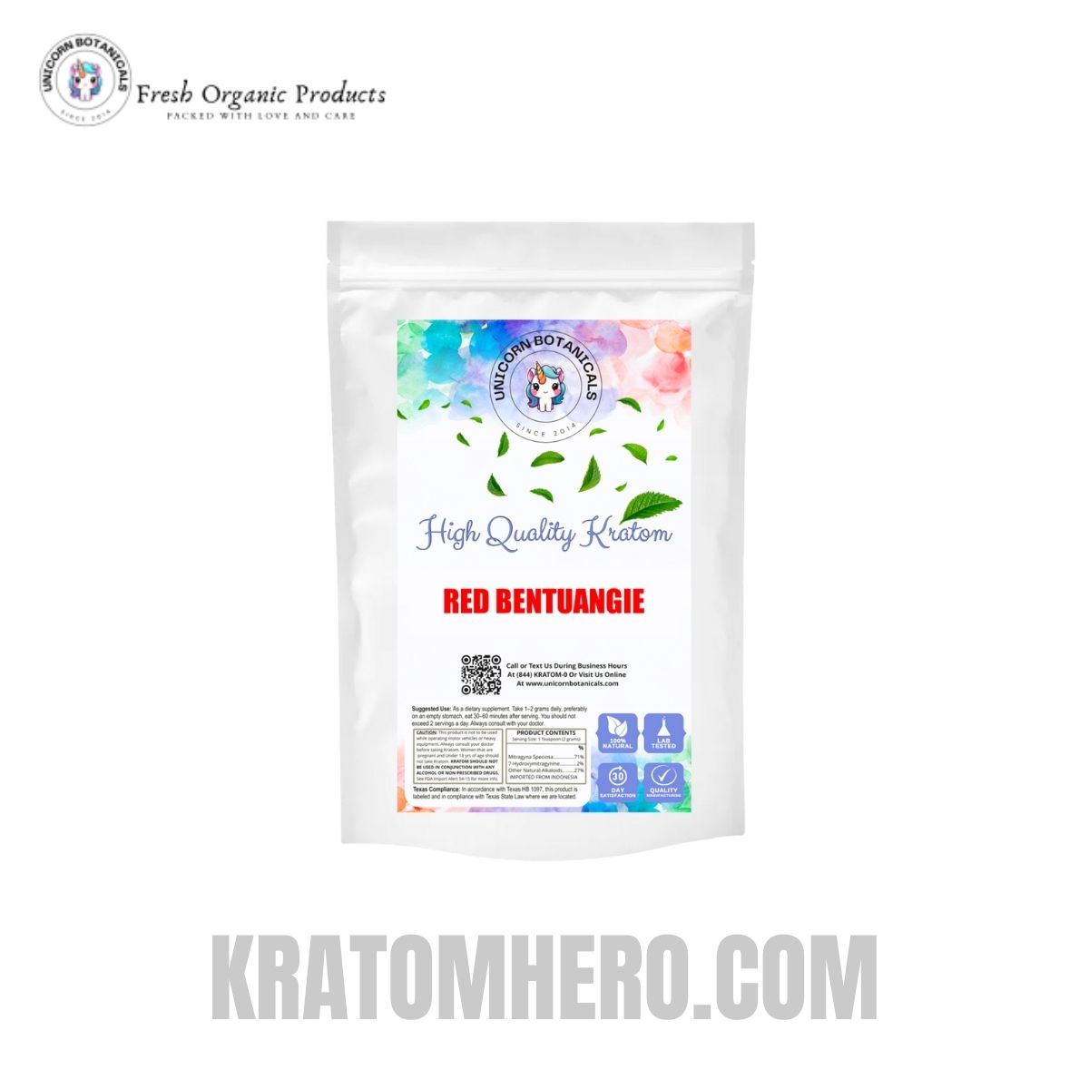 Unicorn Botanicals Red Bentuangie Kratom Powder Unicorn Botanicals Red Bentuangie Kratom Powder