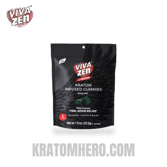 Viva Zen Kratom Infused Gummies 20mg - 5 Gummies Viva Zen Kratom Infused Gummies 20mg - 5 Gummies