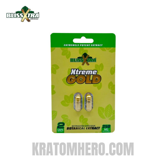 Bliss Xtra Gold Kratom Extract Capsules 2 Ct 