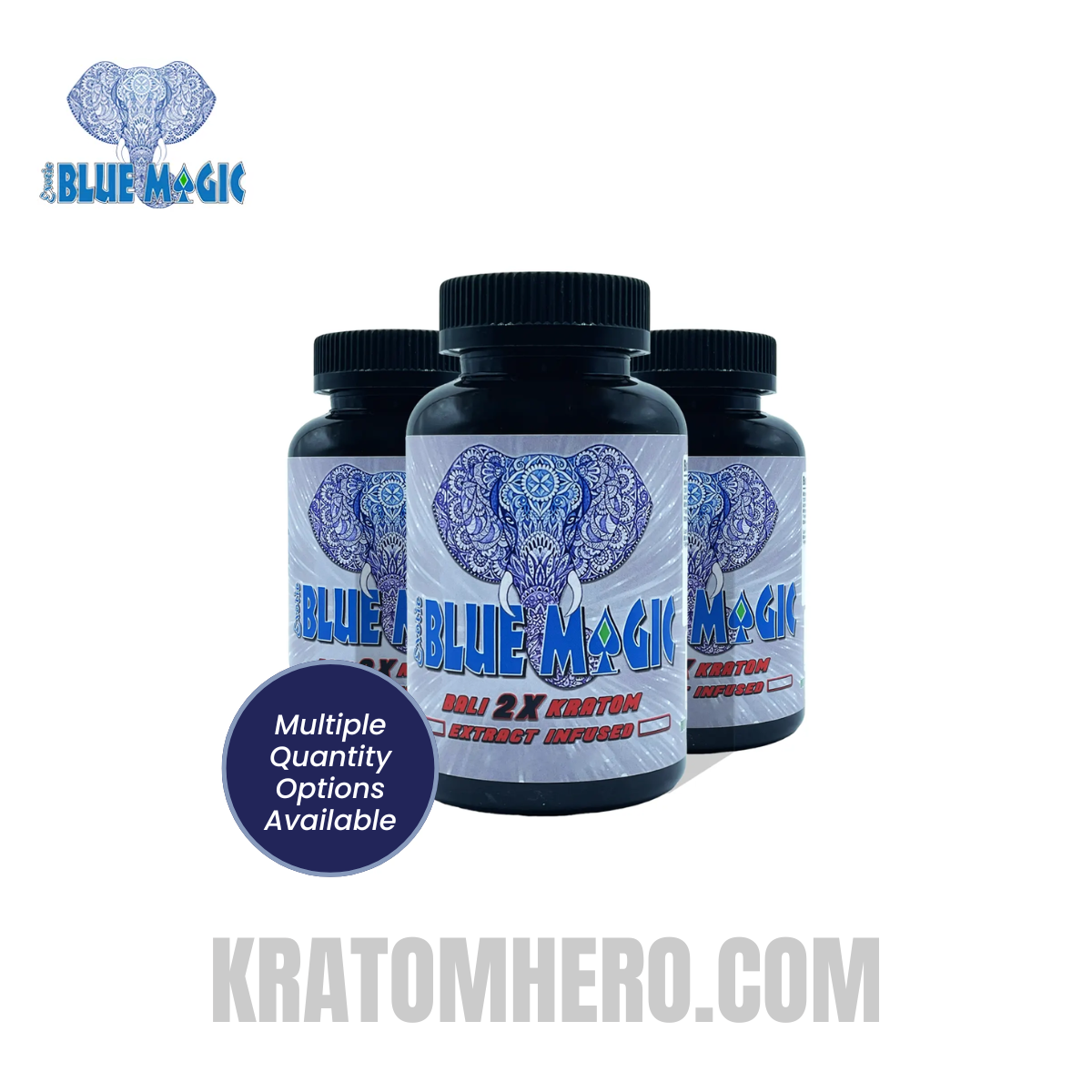 Blue Magic 2X Kratom Capsules Bali 60 ct
