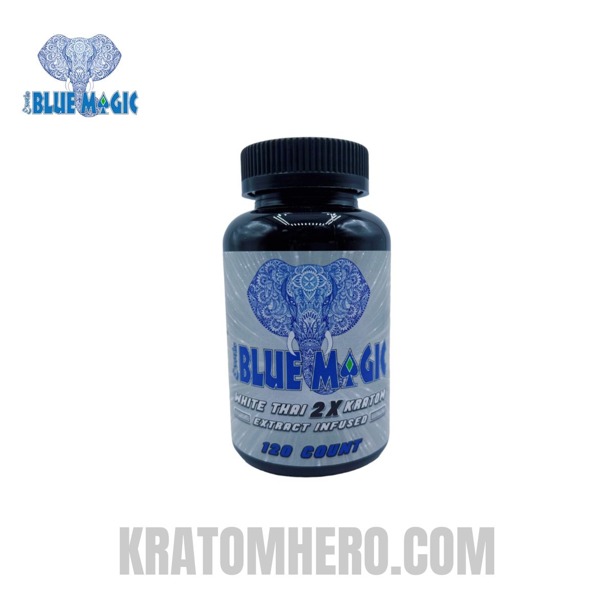 Blue Magic White Thai 2X Kratom Capsules 120Ct