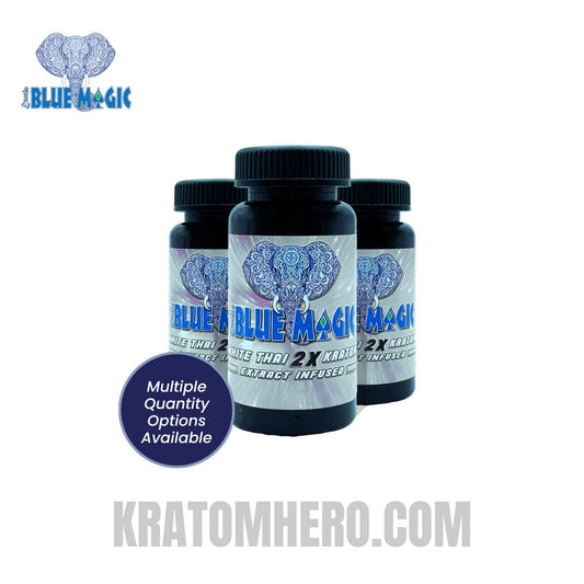 Blue Magic White Thai 2X Kratom Capsules 30Ct