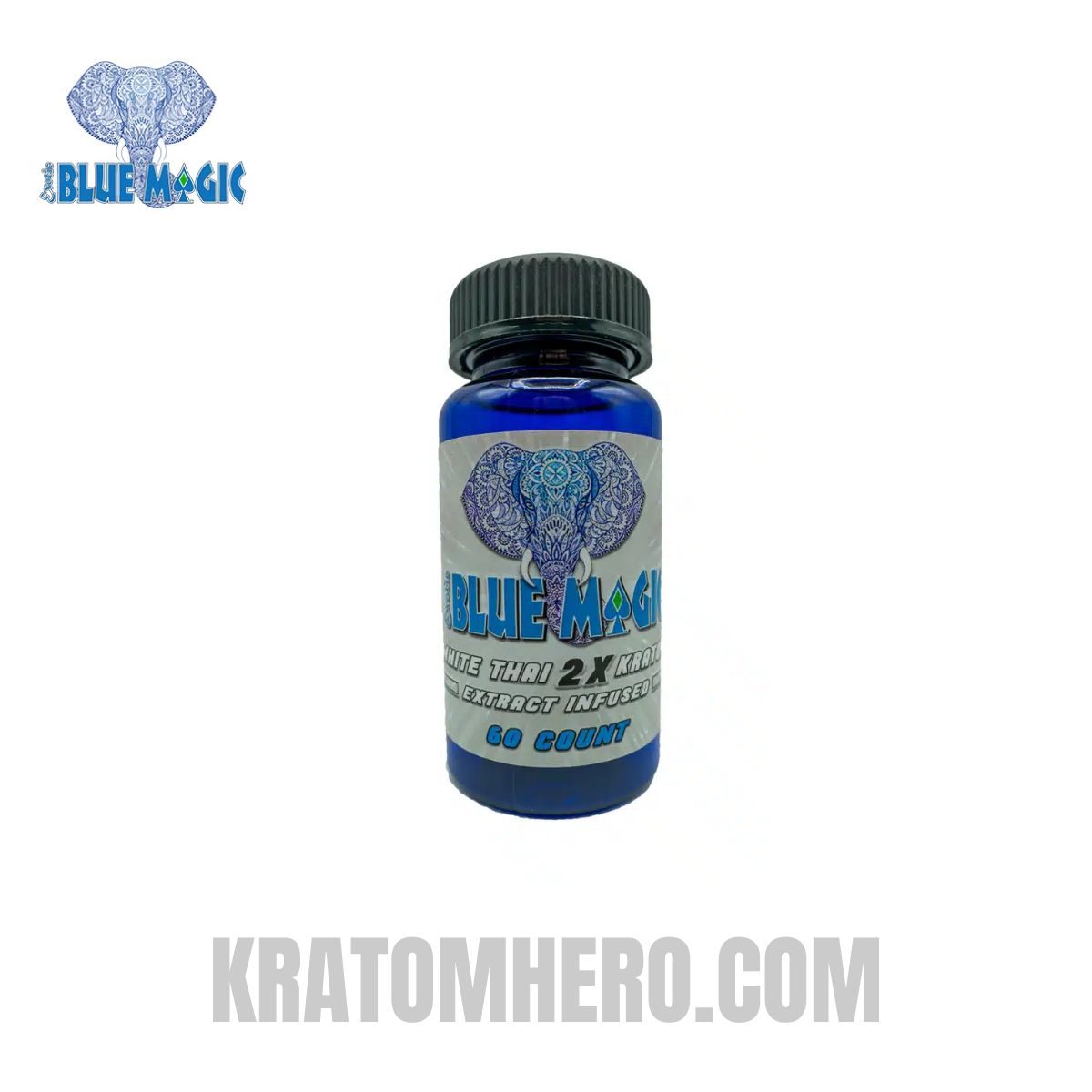 Blue Magic White Thai 2X Kratom Capsules 60Ct