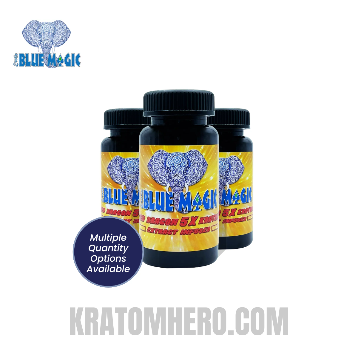 Blue Magic 5X Kratom Capsules Red Dragon