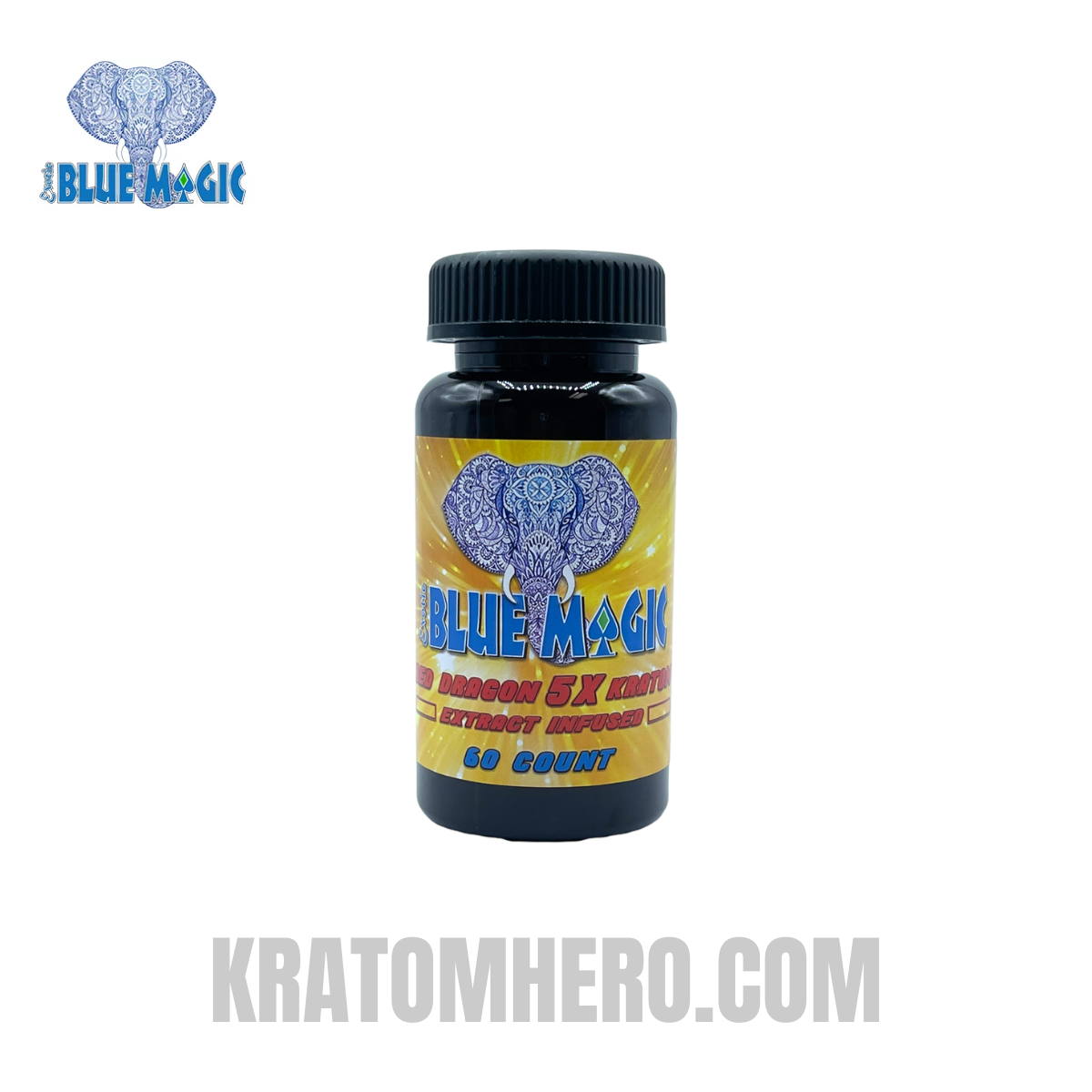 Blue Magic Red Dragon 5X Kratom Capsules 60Ct
