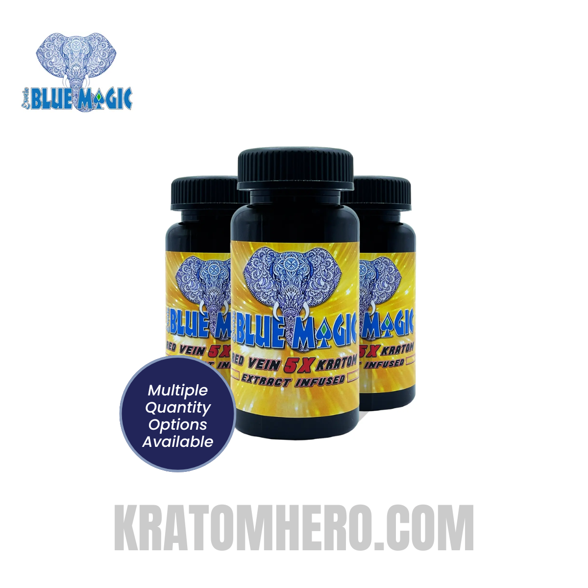 Blue Magic 5X Kratom Capsules Red Vein 30ct