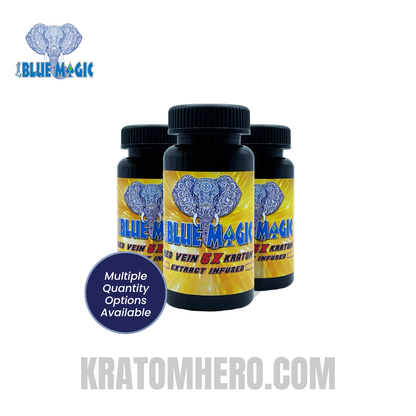Blue Magic 5X Kratom Capsules Red Vein 30ct