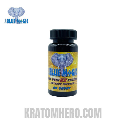 Blue Magic Red Vein 5X Kratom Capsules 60 Ct