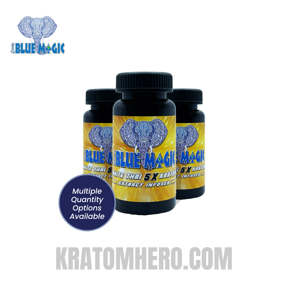 Blue Magic White Thai 5X Kratom Capsules 500Ct