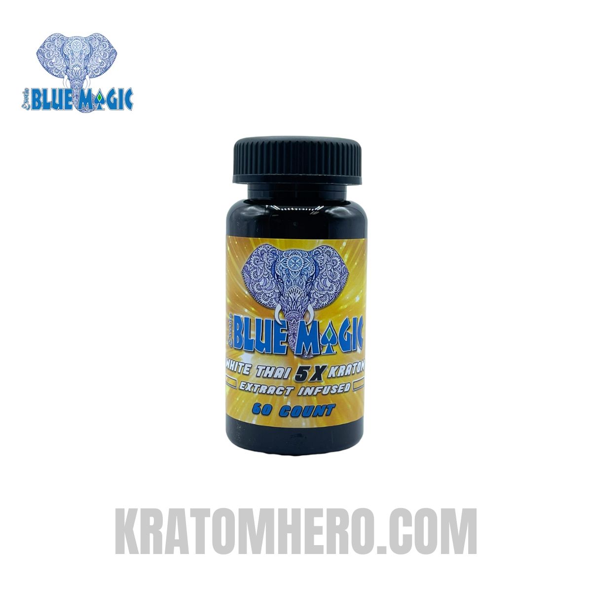 Blue Magic White Thai 5X Kratom Capsules 60 Ct