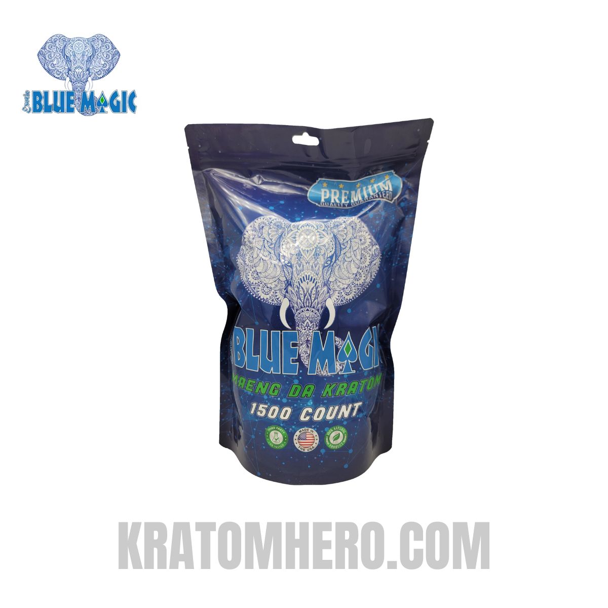 Blue Magic Kratom Capsules Maeng Da - 1500Ct