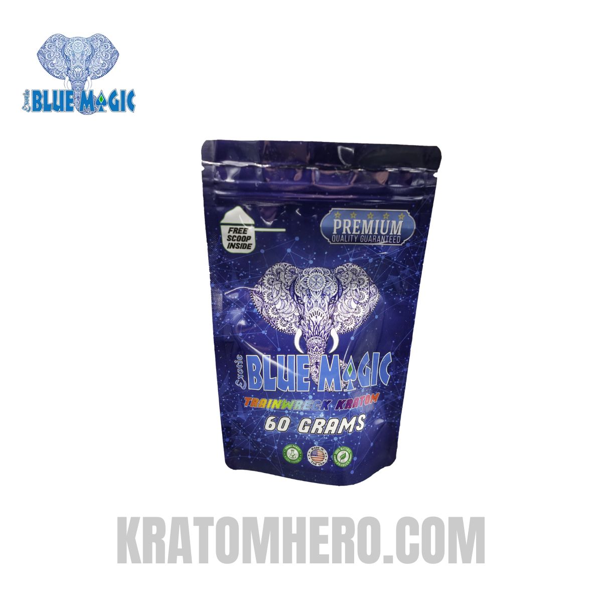 Blue Magic Kratom Powder Trainwreck Kratom - 60g