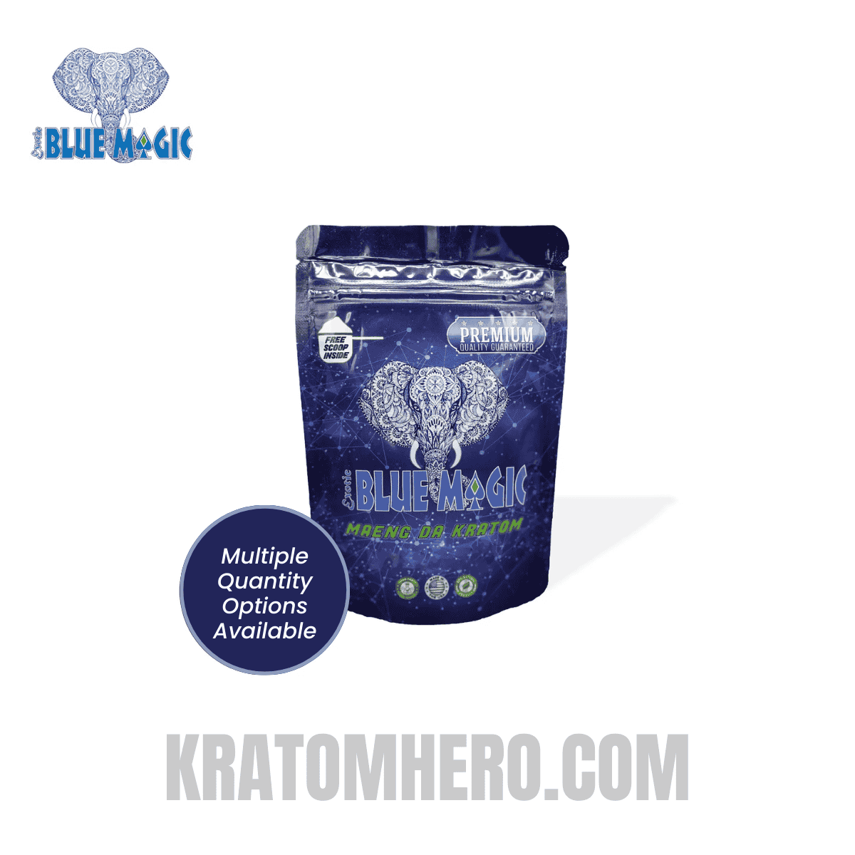 Blue Magic Kratom Powder Maeng Da Kratom - Multiple Quantity Options