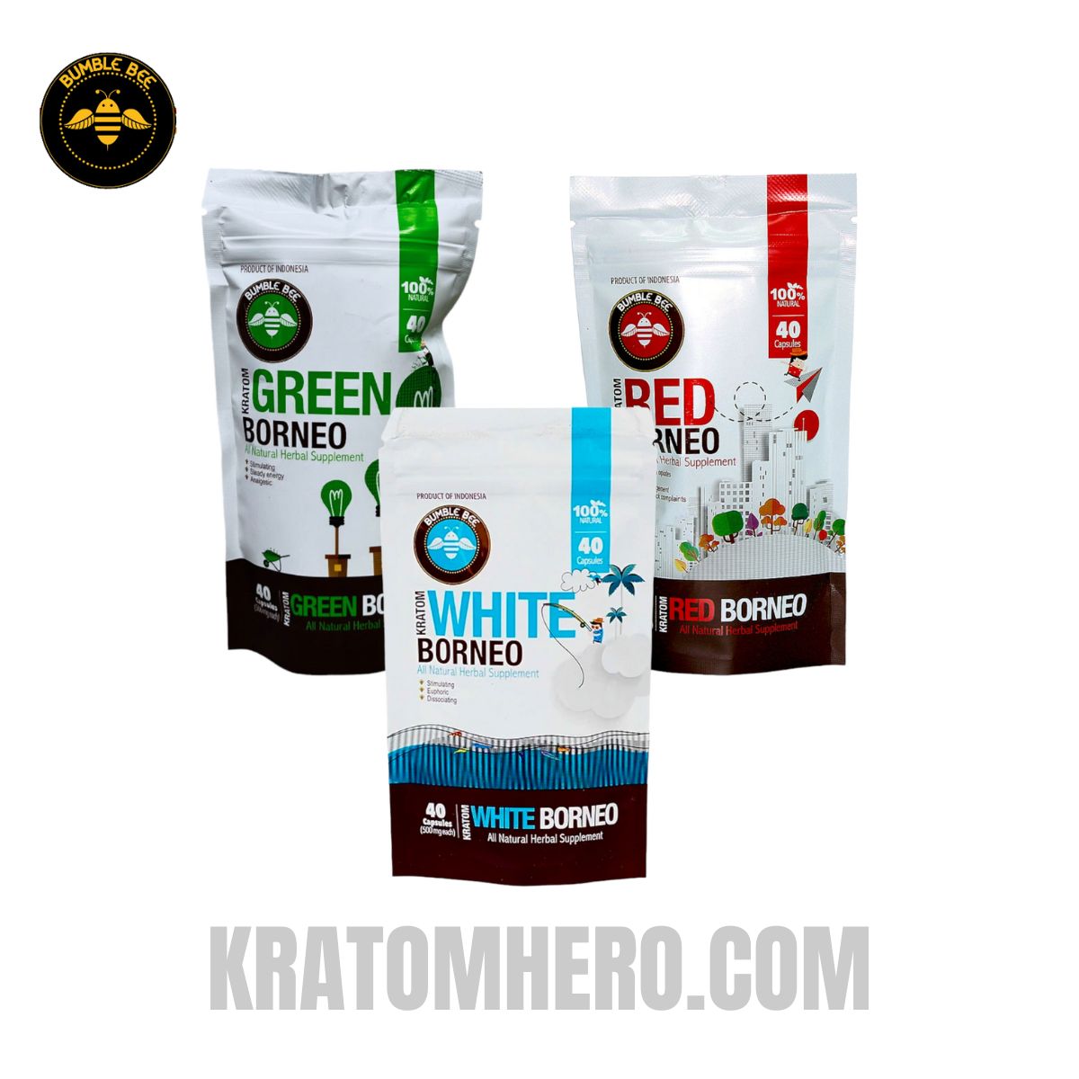 Bumble Bee Kratom Borneo Capsule Sampler