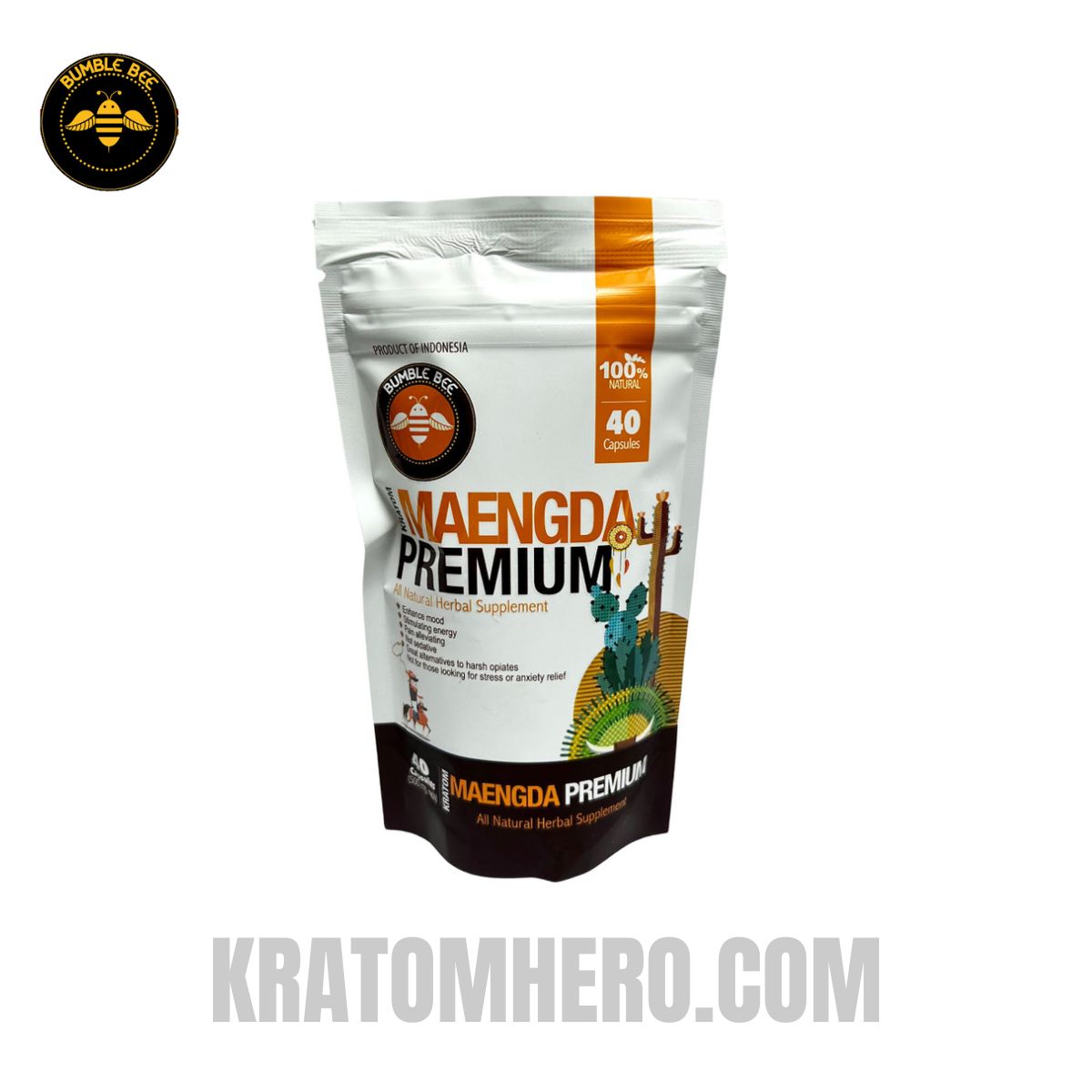 Bumble Bee Kratom Capsules Maeng Da - 40 Capsules