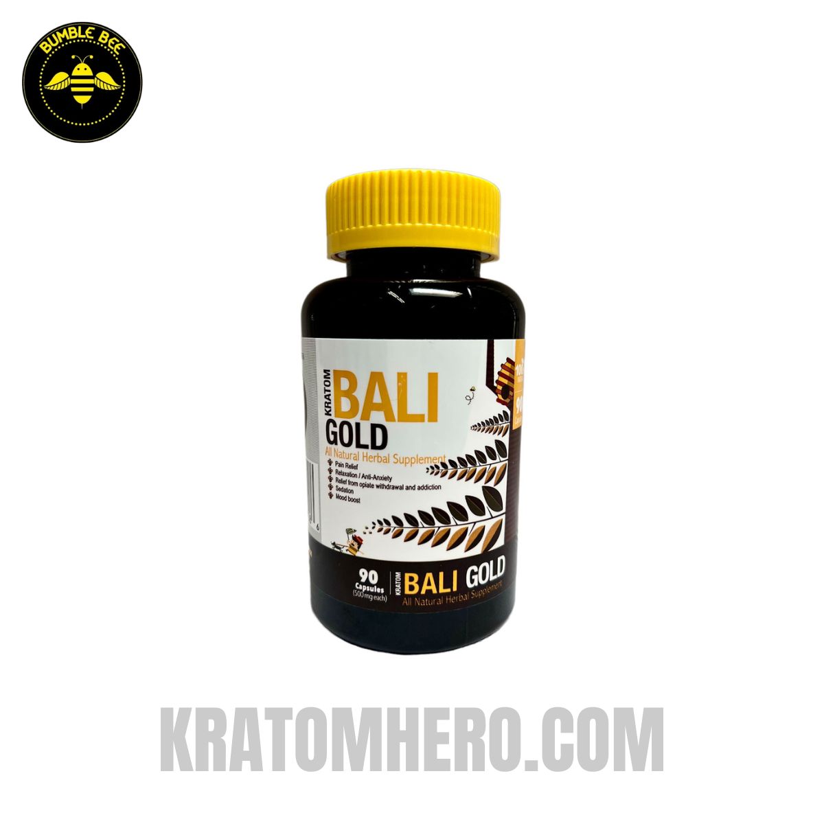Bumble Bee Kratom Capsules Bali Gold - 90 Capsules
