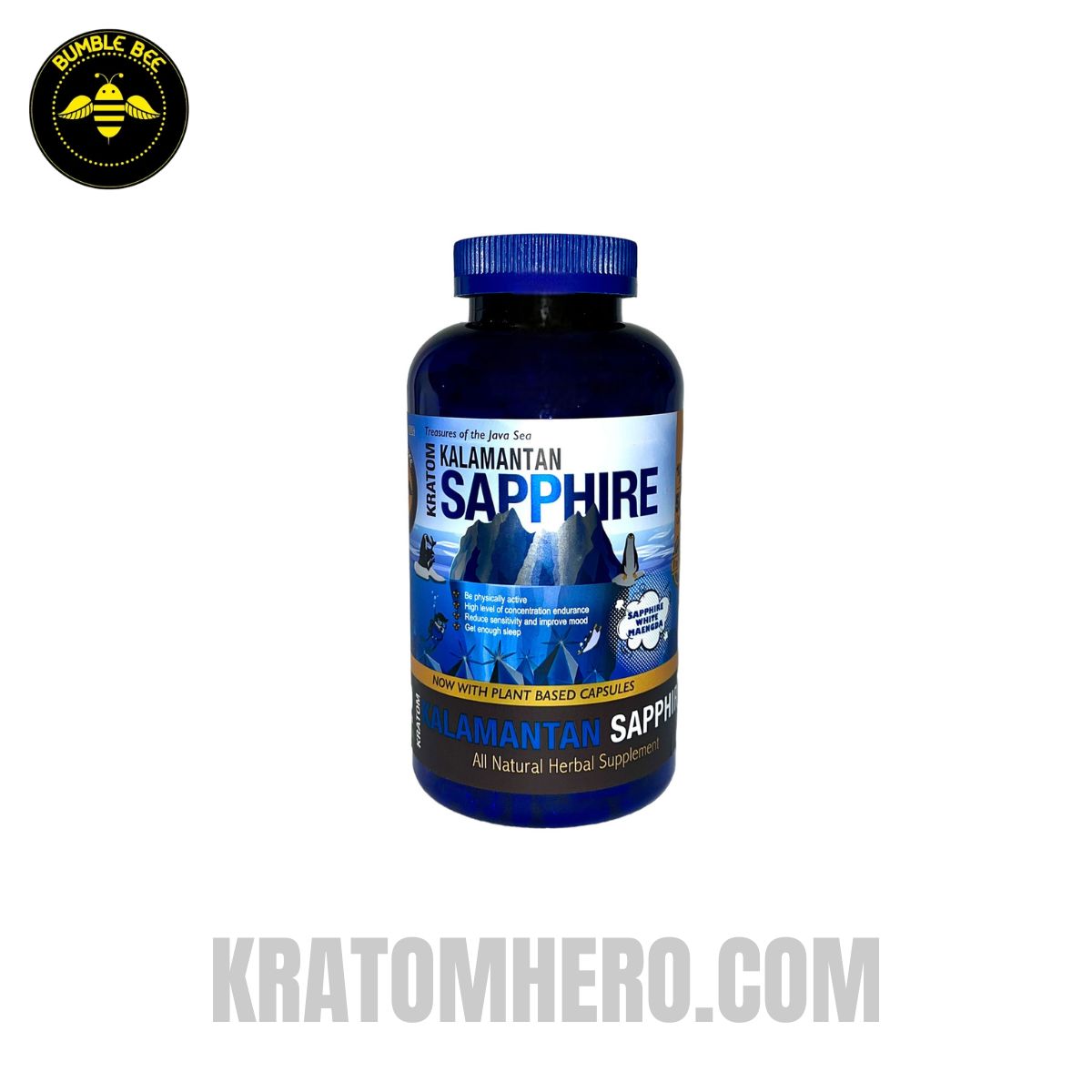 Bumble Bee Kratom Capsules Kalamantan Sapphire Maeng Da