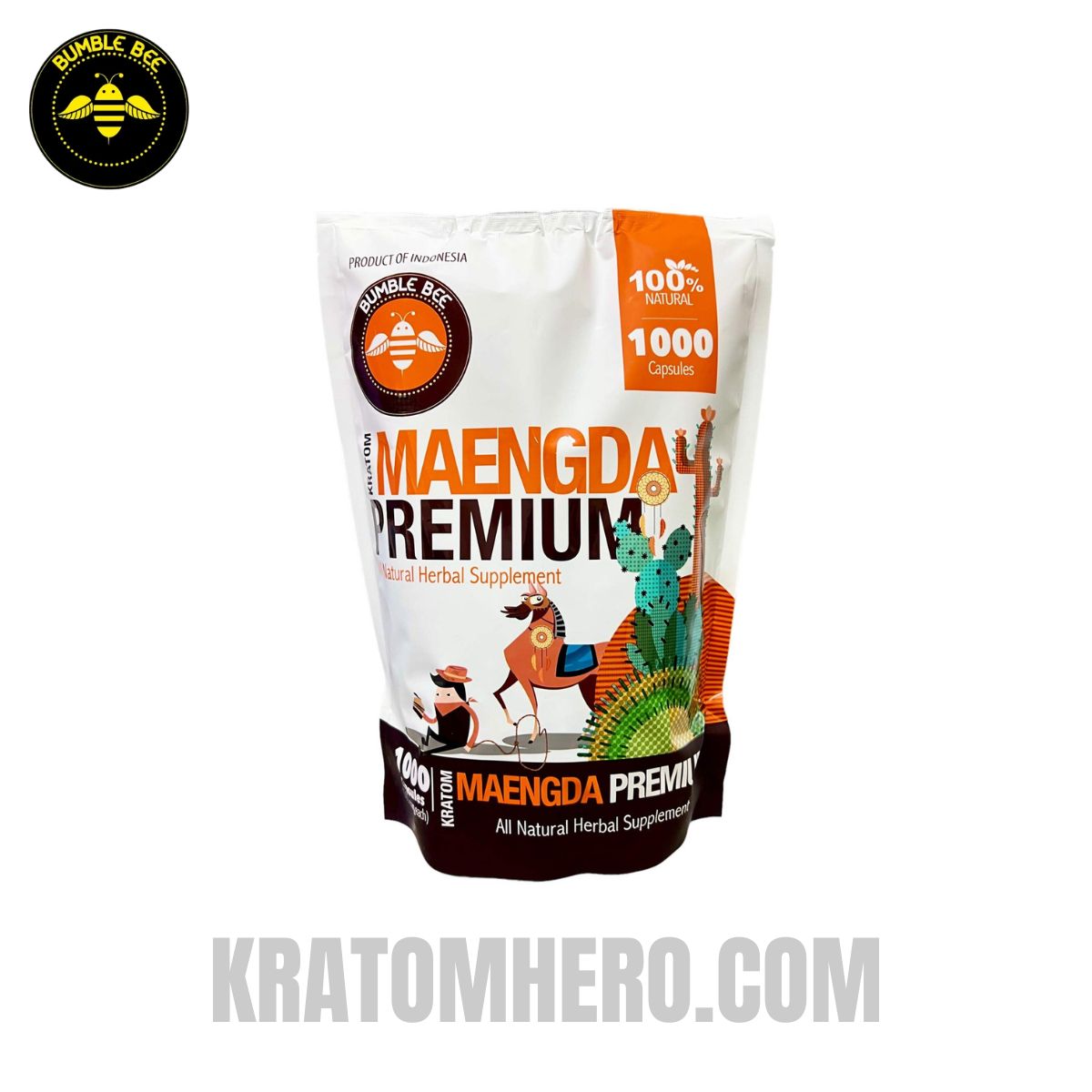 Bumble Bee Kratom Capsules Maeng Da - 1000 Capsules