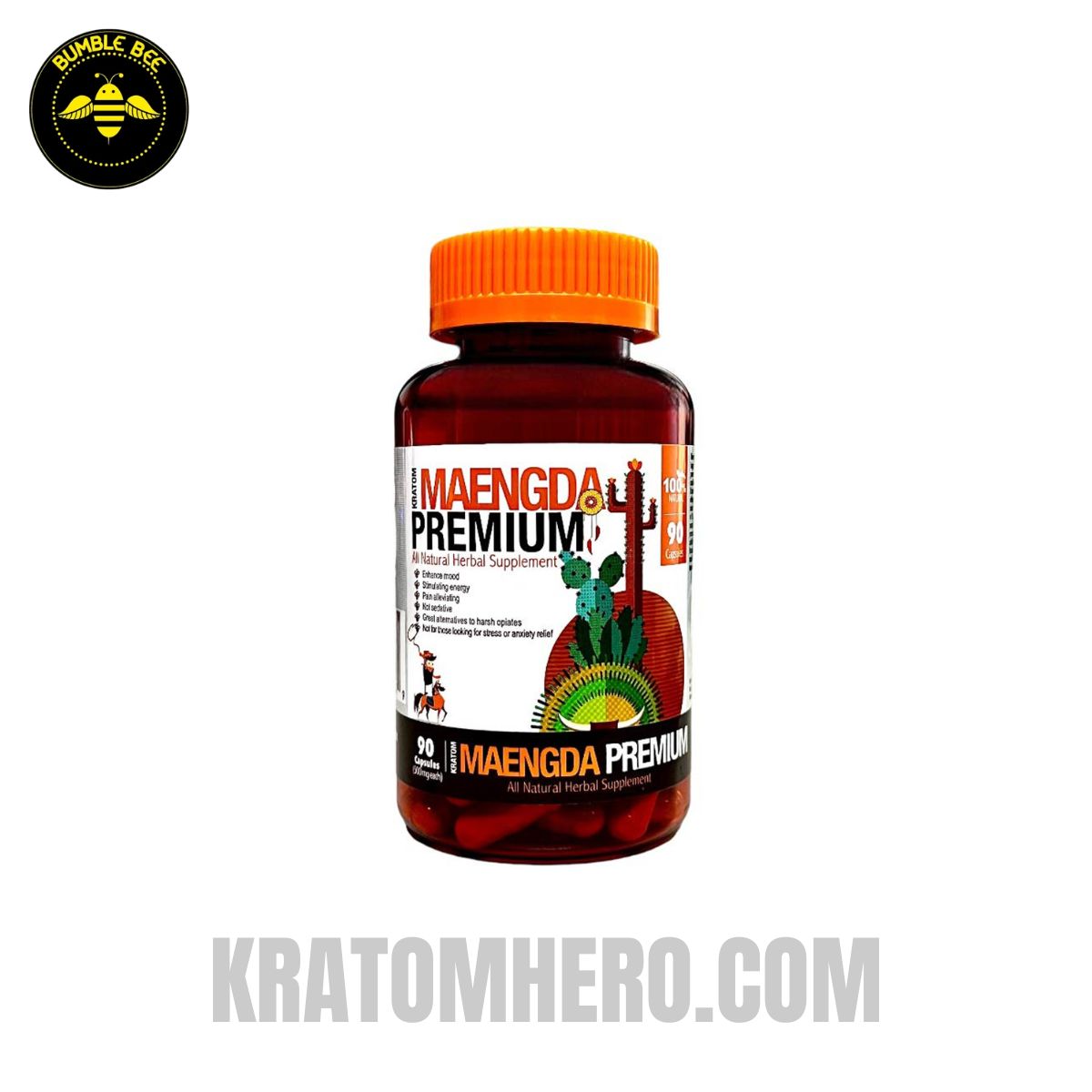 Bumble Bee Kratom Capsules Maeng Da - 90 Capsules