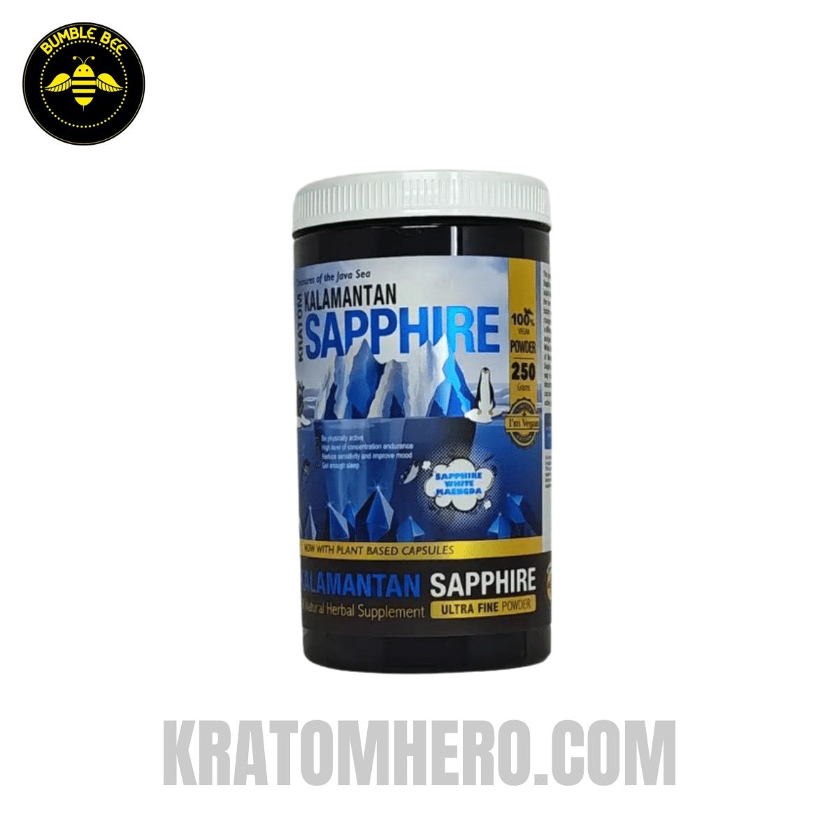 Bumble Bee Kratom Powder Kalamantan Sapphire Maeng Da - 250 Grams