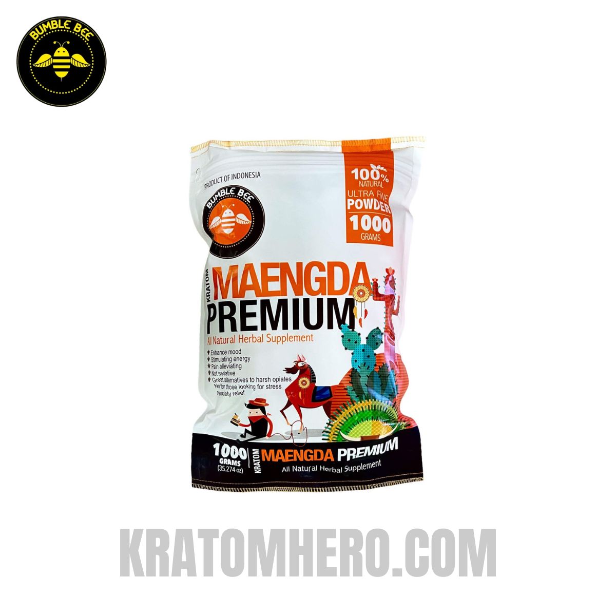 Bumble Bee Kratom Powder Maeng Da - 1000 Grams