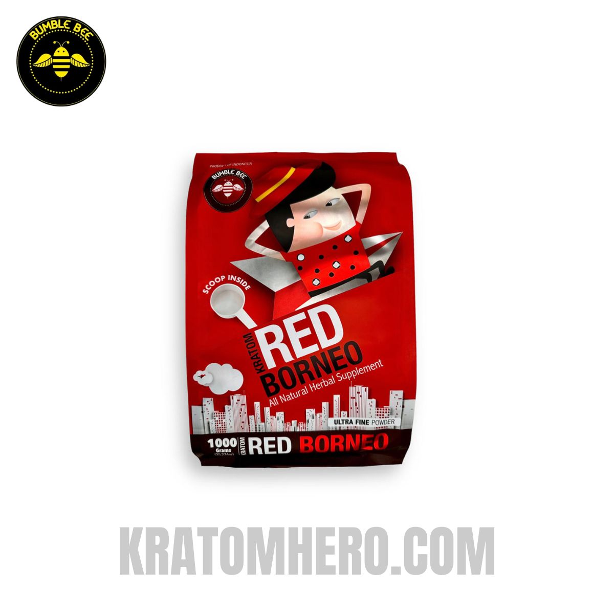 Bumble Bee Kratom Powder Red Borneo - 1000 Grams