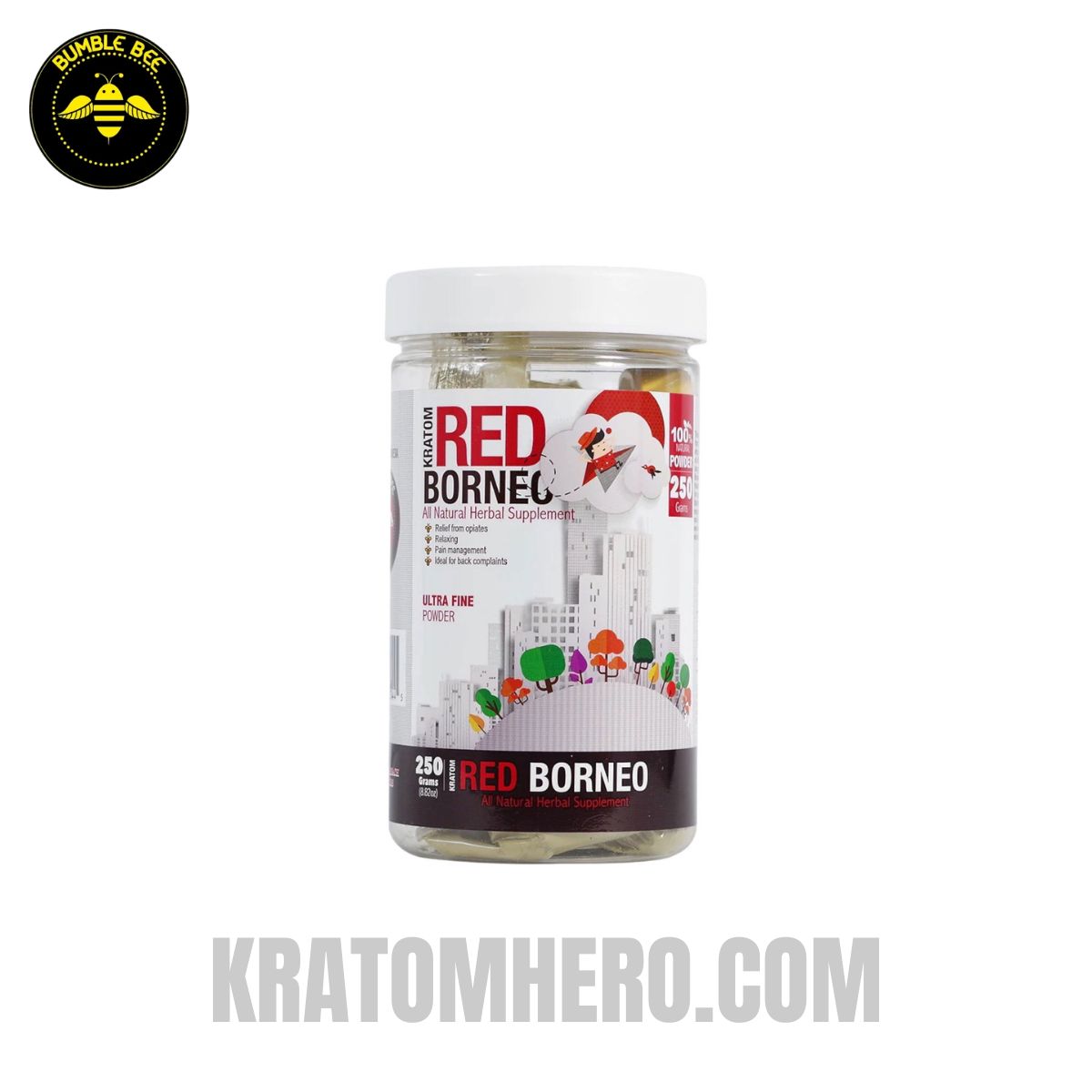 Bumble Bee Kratom Powder Red Borneo - 250 Grams