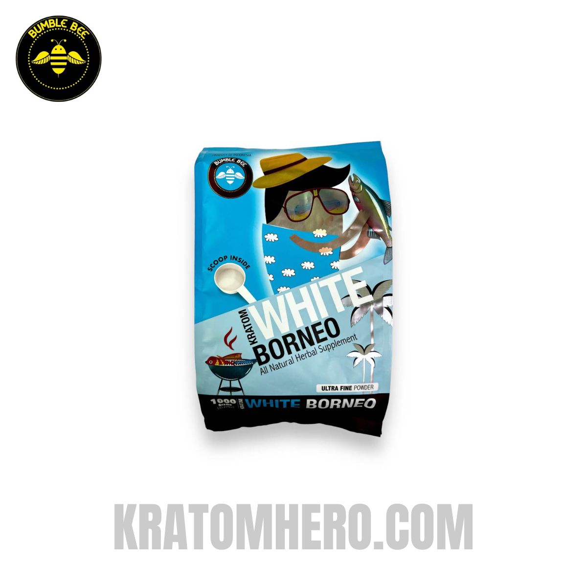 Bumble Bee Kratom Powder White Borneo - 1000 Grams