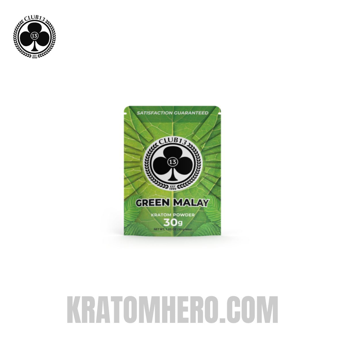 Club 13 Green Malay Kratom Powder - 30 Grams