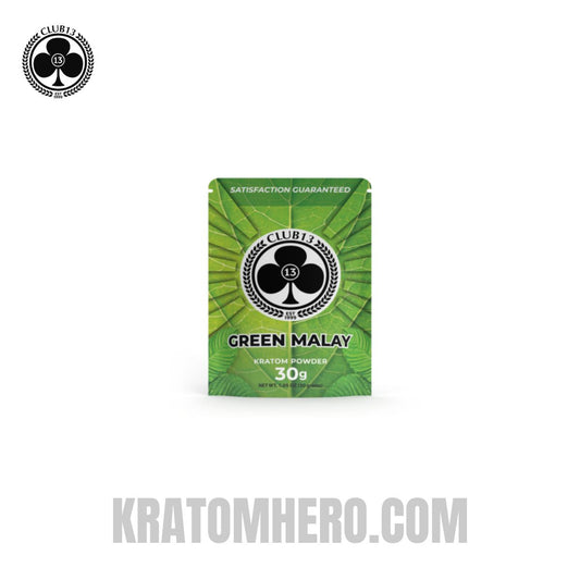 Club 13 Green Malay Kratom Powder - 30 Grams