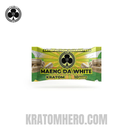 Club 13 White Maeng Da Kratom Capsules - 10 Capsules