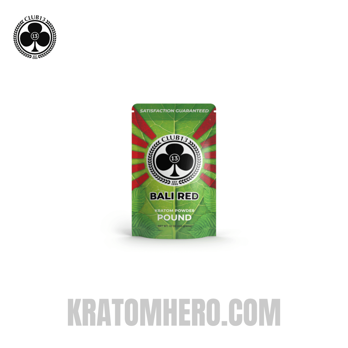 Club 13 Bali Red Kratom Powder - 453 Grams