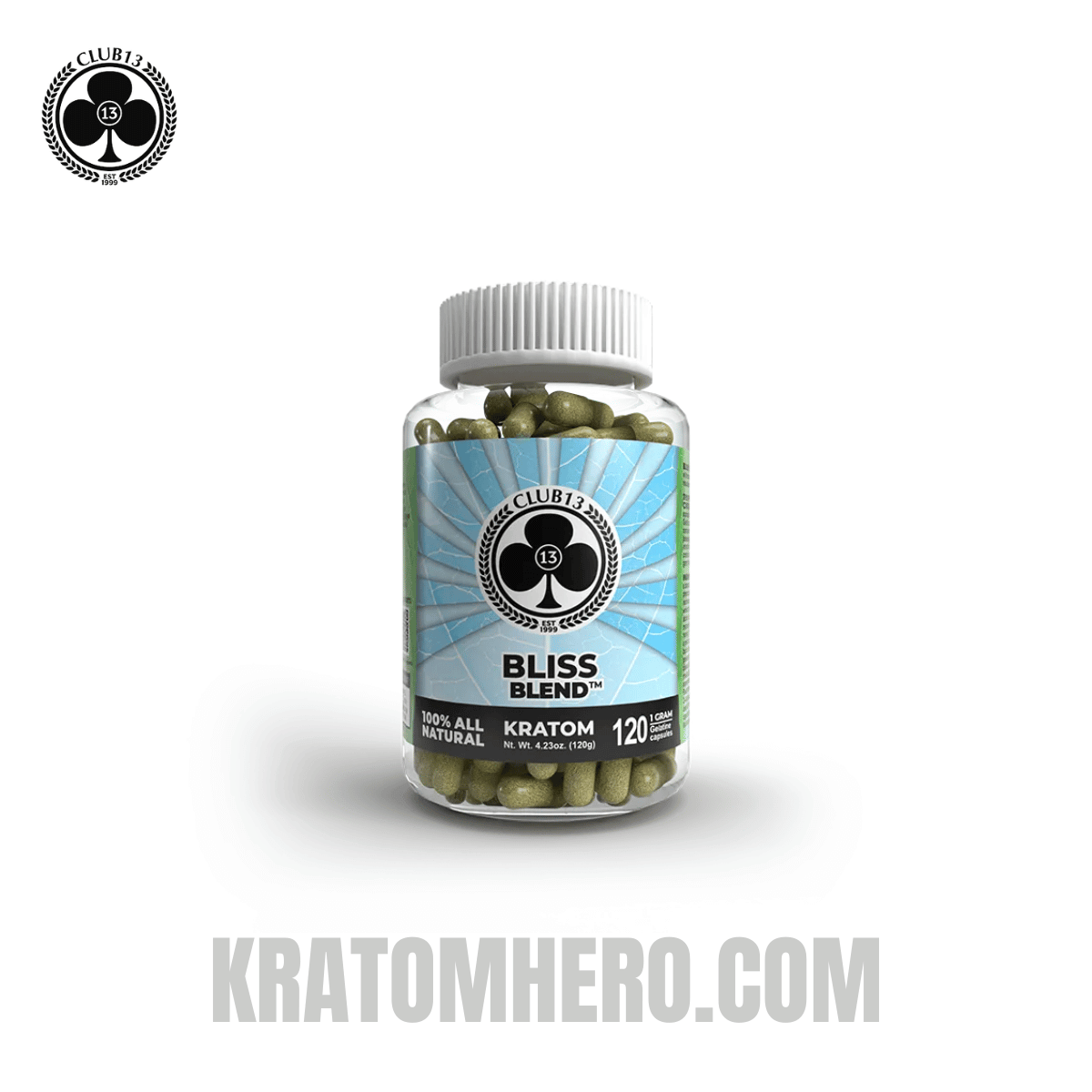 Club 13 Bliss Bend Kratom Capsules - 120Ct