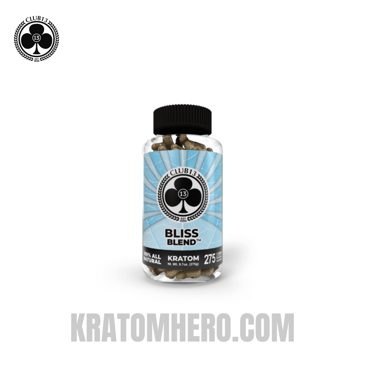 Club 13 Bliss Bend Kratom Capsules - 275Ct