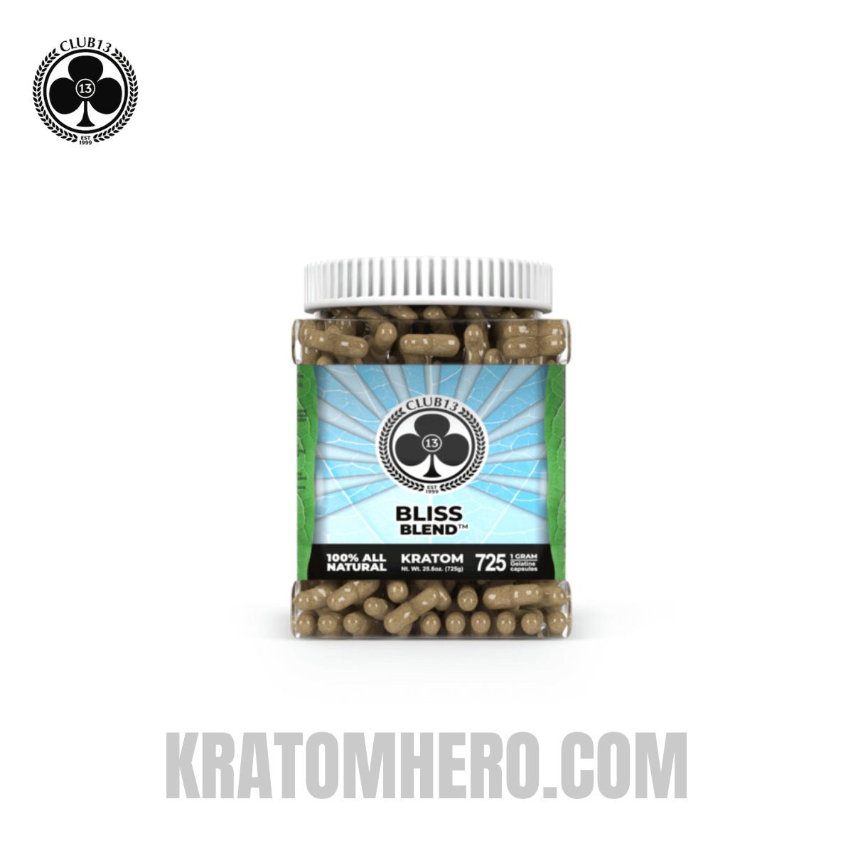 Club 13 Bliss Bend Kratom Capsules - 725Ct