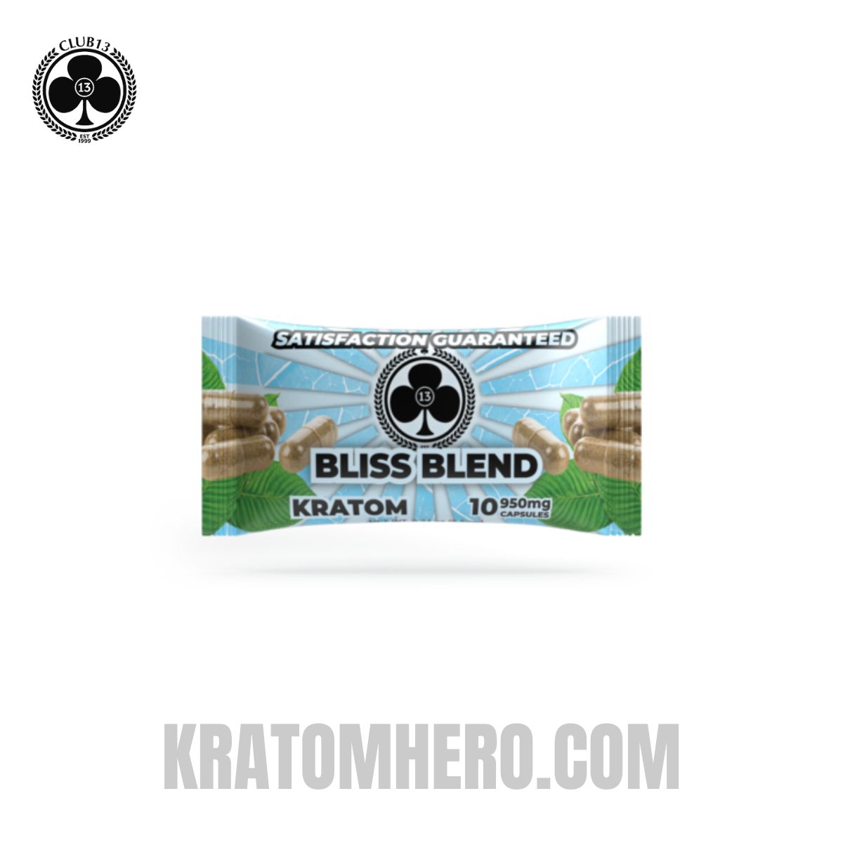 Club 13 Bliss Blend Kratom Capsules - 10 Capsules
