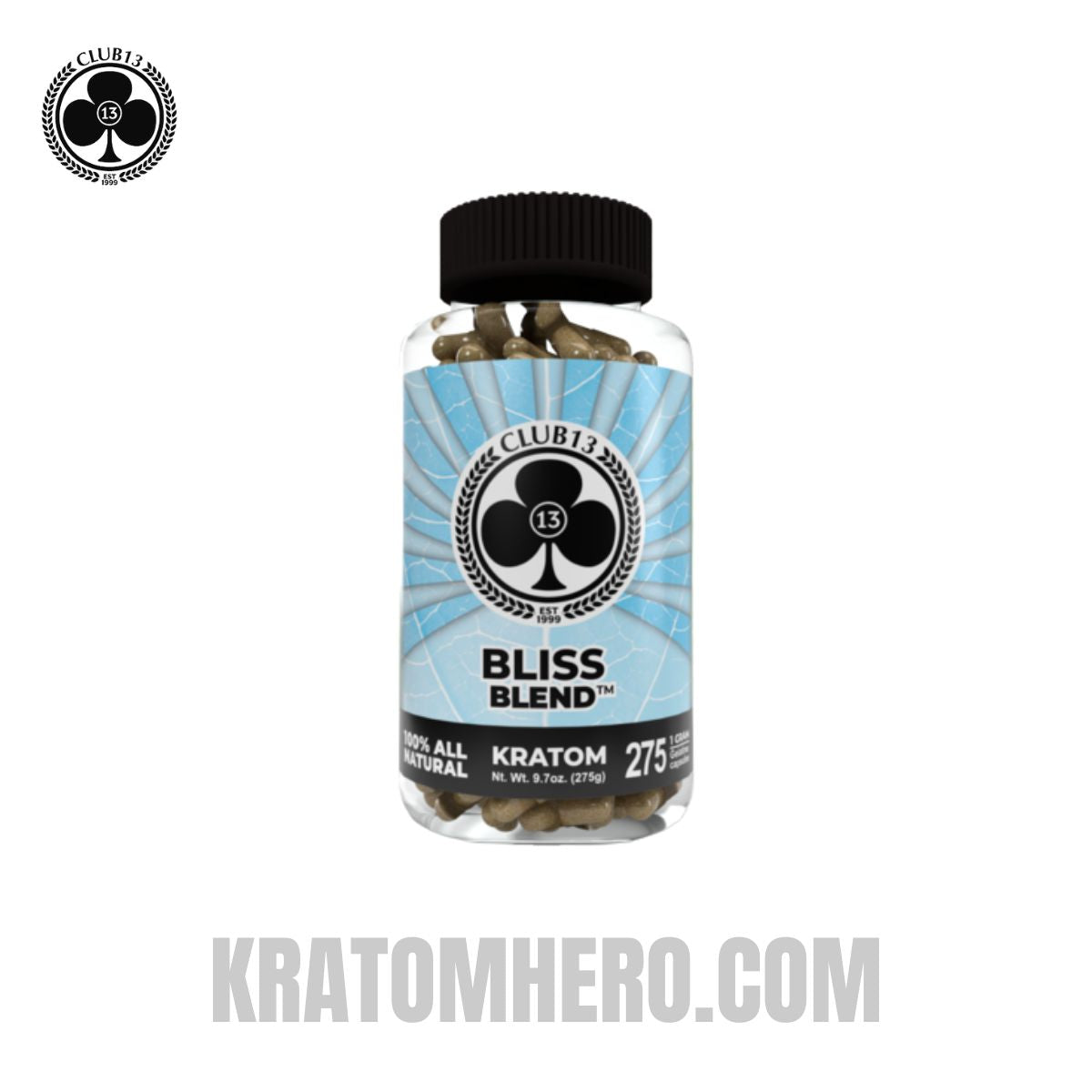Club 13 Bliss Blend Kratom Capsules - 275 Capsules
