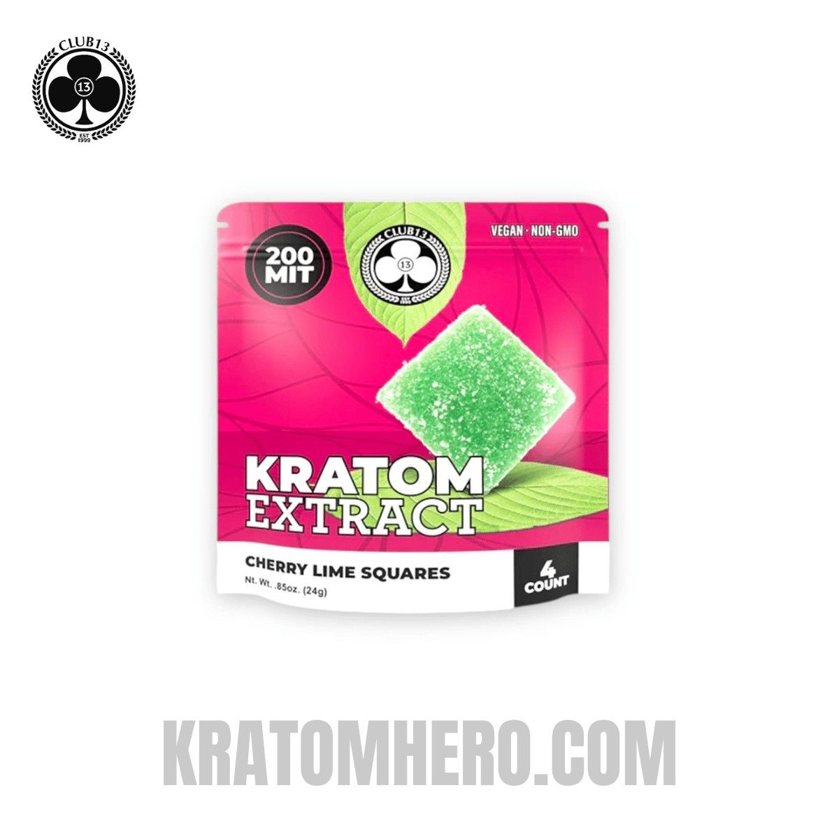 Club 13 Cherry Lime Extract Kratom Gummies - 4 Gummies